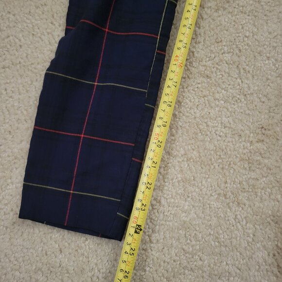 GAP Signature Skinny Ankle Work Pants Slacks Stretch navy Plaid Size 10 Preppy - Picture 7 of 8